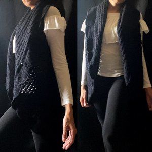 Quinn Cozy Knit Shawl Vest